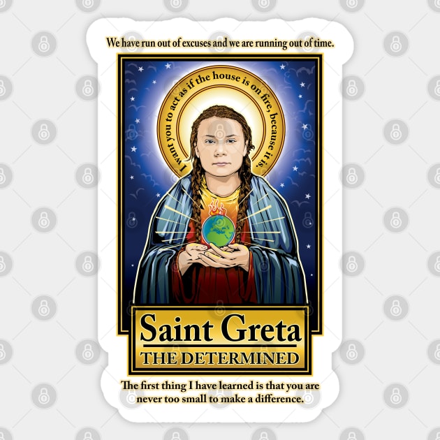Saint Greta Sticker by Pop Art Saints